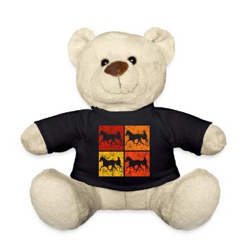 Trotter courses de trot dans un style rétro ou vintage - Nounours - noir - Devant