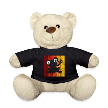 Frosch Frösche Geschenk für Kinder Lustig Witzig - Teddy - Schwarz - Vorne