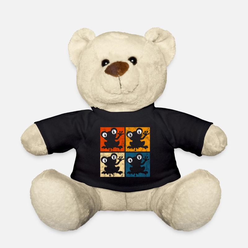 Frosch Frösche Geschenk für Kinder Lustig Witzig - Teddy - Schwarz