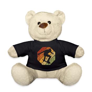 Skateboarder Skateboard Skater Skate Skateing - Nounours - noir - Devant