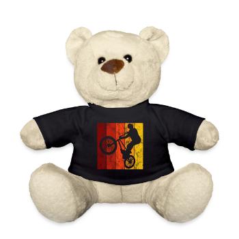 BMX Bike Bike Retro Gift Bicycle Motocross - Teddy Bear - black - Front