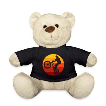 BMX Rad Fahrrad Retro Geschenk Bicycle Motocross - Teddy - Schwarz - Vorne