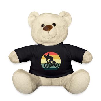 BMX Bike Bike Retro Gift Bicycle Motocross - Teddy Bear - black - Front