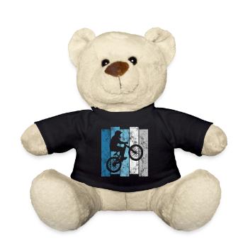BMX Rad Fahrrad Retro Geschenk Bicycle Motocross - Teddy - Schwarz - Vorne
