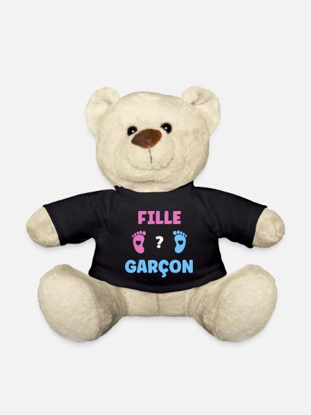 Fille ou garçon - Nounours - noir