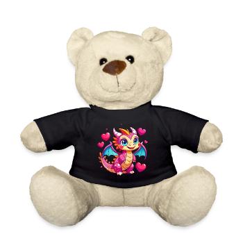 Colorful Dragon - Teddy Bear - black - Front
