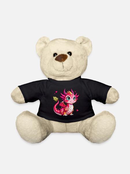 Farbenfroher Drache - Teddy - Schwarz