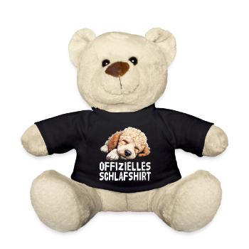 Offizieles Schlafshirt Pudel - Teddy - Schwarz - Vorne