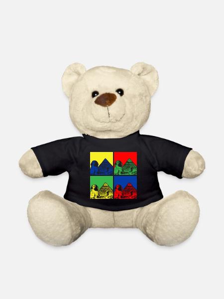 Ägyptische Legacy-Pop-Art-Sphinx-Pyramiden - Teddy - Schwarz
