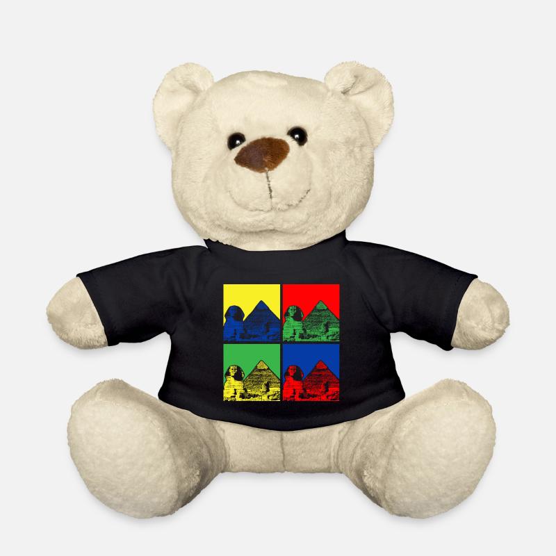 Ägyptische Legacy-Pop-Art-Sphinx-Pyramiden - Teddy - Schwarz