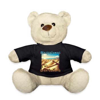 Maspalomas Dunes Beach Sunset Grunge - Teddy Bear - black - Front