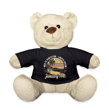 1990 Geburtstag Januar 1990 - Geschenk Januar 1990 - Teddy - Schwarz - Vorne