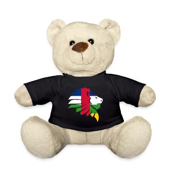 Central African Republic Flag Sango Gift - Teddy Bear - black - Front