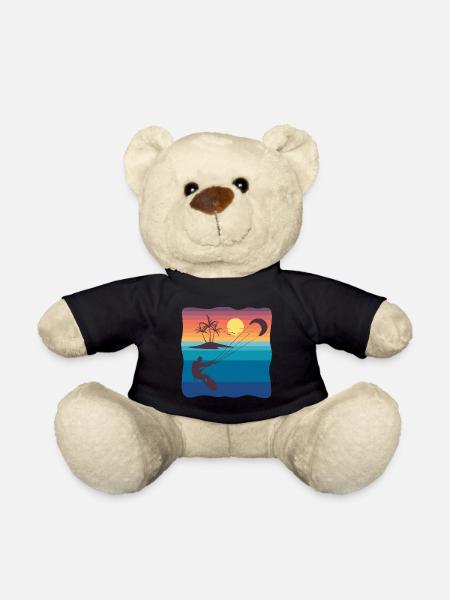 Kiting Sunset - Teddy Bear - black
