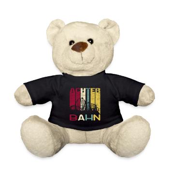 Achterbahn Freizeitpark Retro Vintage Silhouette - Teddy - Schwarz - Vorne