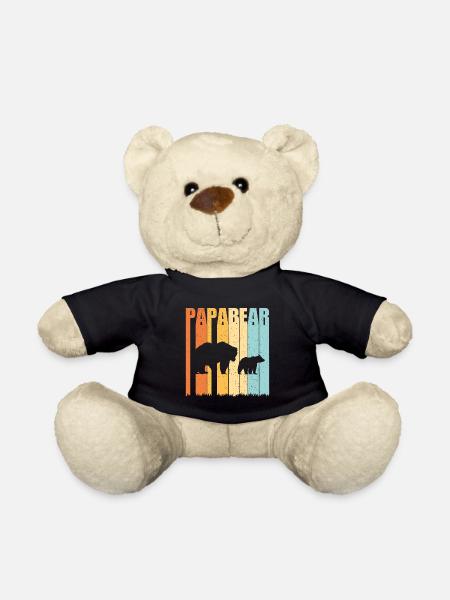 Dad bear gift father father's day saying - Teddy Bear - black