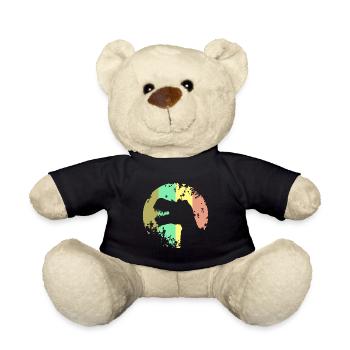 Dinosaur T-Rex Design - Teddy Bear - black - Front