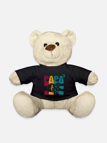 Papa Vater von 3 Kinder Kindern - Teddy - Schwarz