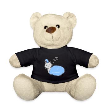 katze müde schlafen nacht tier - Teddy - Schwarz - Vorne