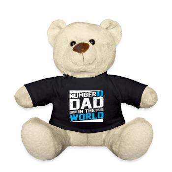 no1 dad of the world - Teddy Bear - black - Front