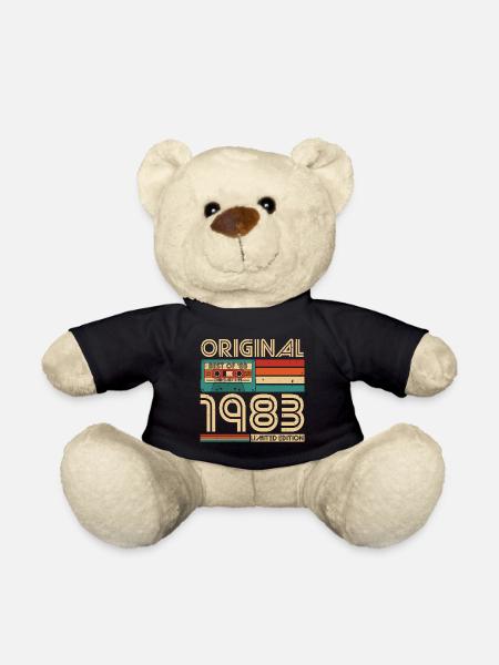 Original 1983 vintage vintage retro anniversaire - Nounours - noir