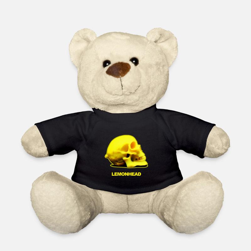Lemonhead. Human skull made of a lemon. - Teddy Bear - black