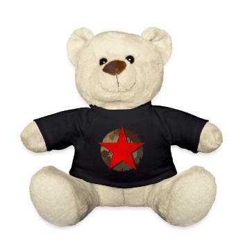 Stern Kreis rostig vintage rot - Teddy - Schwarz - Vorne