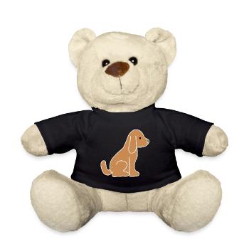 Hund braun Tier Symbol - Teddy - Schwarz - Vorne