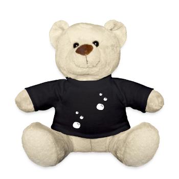 Soap bubbles circles shape water pattern - Teddy Bear - black - Front