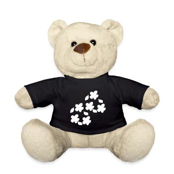 Flower pattern nature plant symbol leaf - Teddy Bear - black - Front