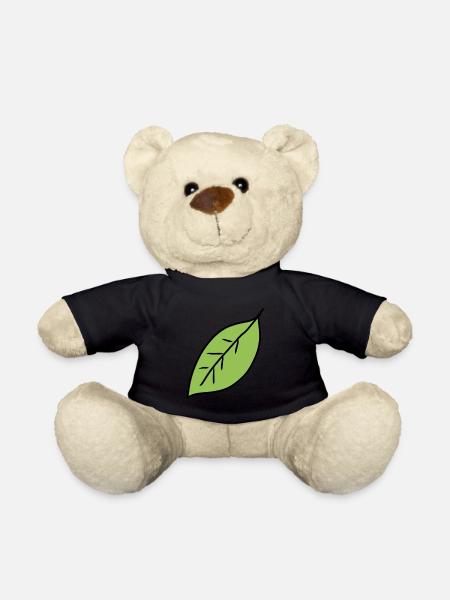 blatt symbol form blätter natur grün - Teddy - Schwarz