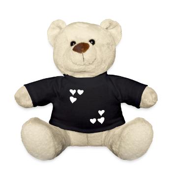 herzen muster rahmen symbol herz liebe - Teddy - Schwarz - Vorne