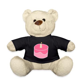 gâteau symbole fraise gâteau alimentaire - Nounours - noir - Devant
