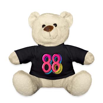 88 Number Comic - Teddy Bear - black - Front