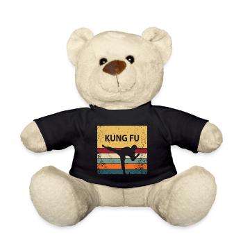 Kung Fu rétro - Nounours - noir - Devant