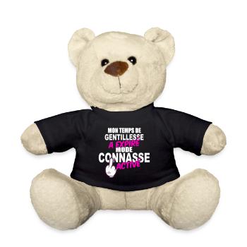 Temps de gentillesse expiré mode connasse - Nounours - noir - Devant