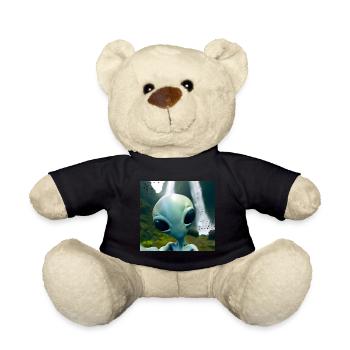 Alien Selfie - Neben dem Wasserfall - Teddy - Schwarz - Vorne