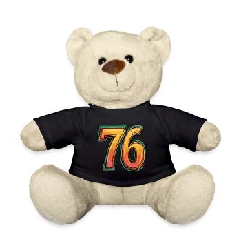 76 Number Comic - Teddy Bear - black - Front