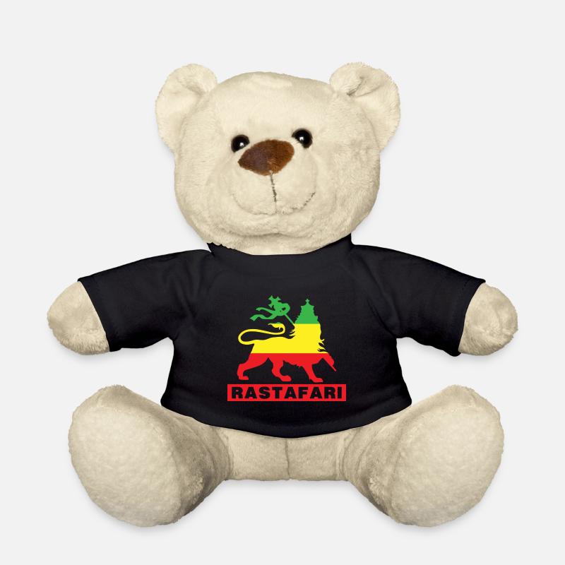 Rastafari Reggae Reggaeton Lion drapeau cadeau - Nounours - noir