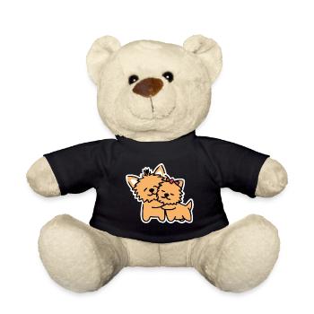 Yorkshire Terrier Hug Chien Yorkie - Nounours - noir - Devant