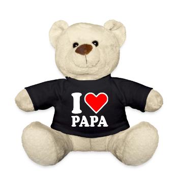 I love papa - Nounours - noir - Devant