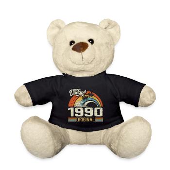 Vintage 1990er Vintage Retro Jubiläumsgeschenk - Teddy - Schwarz - Vorne