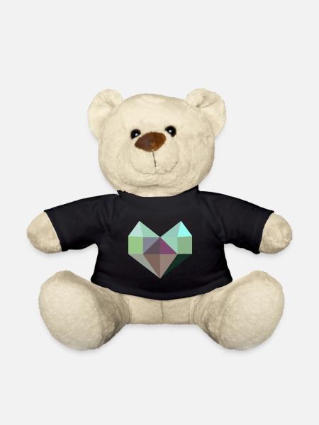 Heart green - Teddy Bear - black