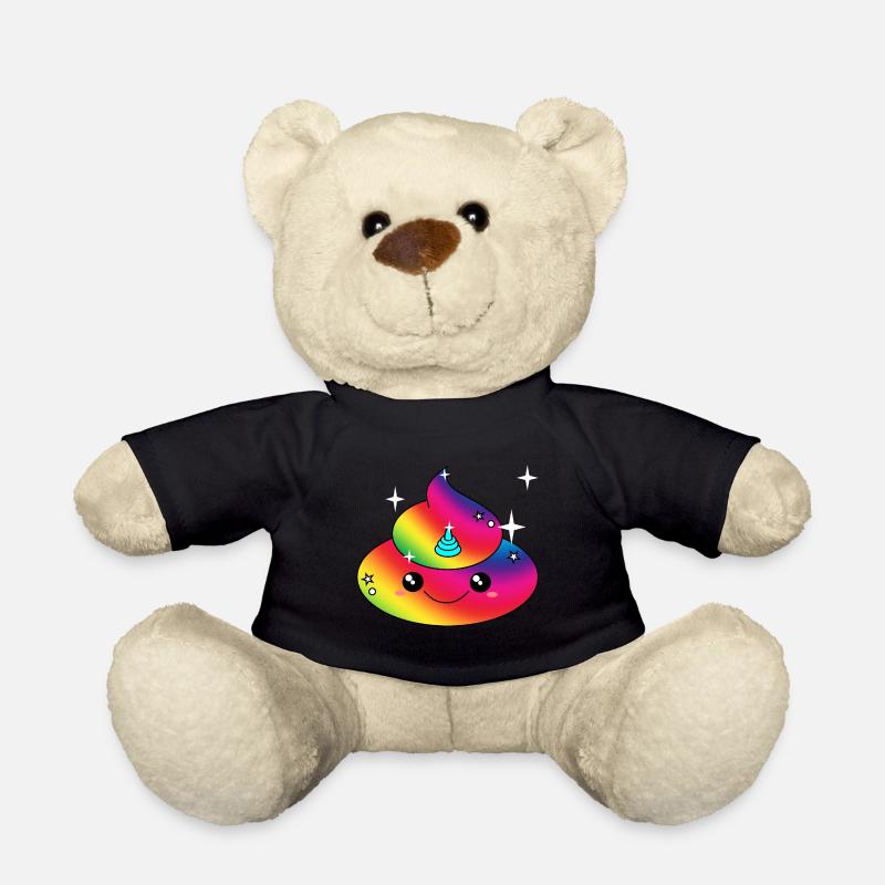 Poopicorn Poop Einhorn Kacke Shirt Geschenk - Teddy - Schwarz