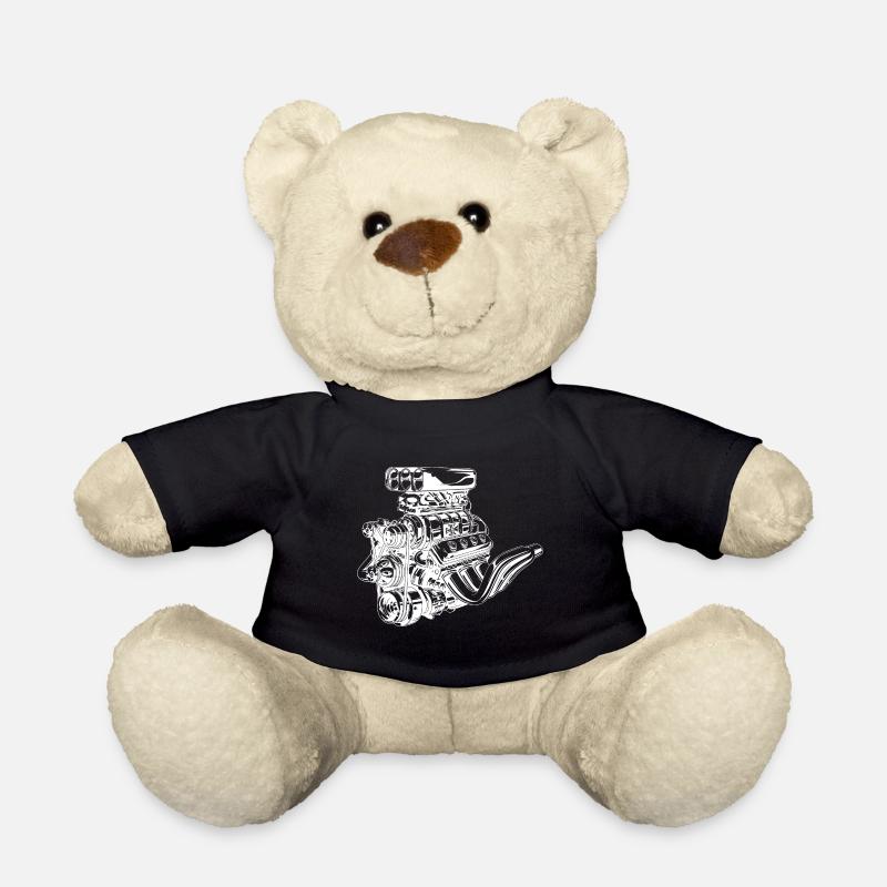 Motor Geschenk Wagen Autofans Mechaniker - Teddy - Schwarz