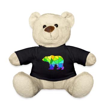 Bear Colorful Geometric Figures - Teddy Bear - black - Front