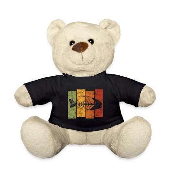 Fishbones for anglers, fishermen and children | Pisces - Teddy Bear - black - Front