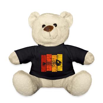 Fishbones for anglers, fishermen and children | Pisces - Teddy Bear - black - Front
