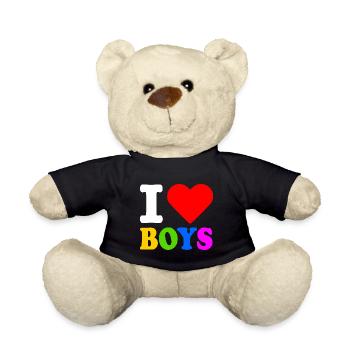 I love boys - Teddy - Schwarz - Vorne