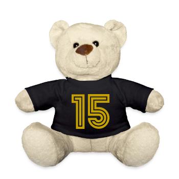 15. 15 ANS. 15e ANNIVERSAIRE. ANNIVERSAIRE 15 ANS. - Nounours - noir - Devant